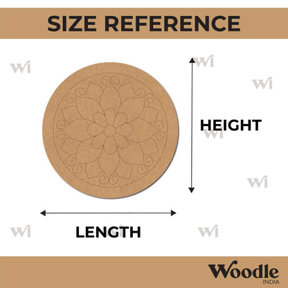 Mandala Pre Marked Round MDF Design 52
