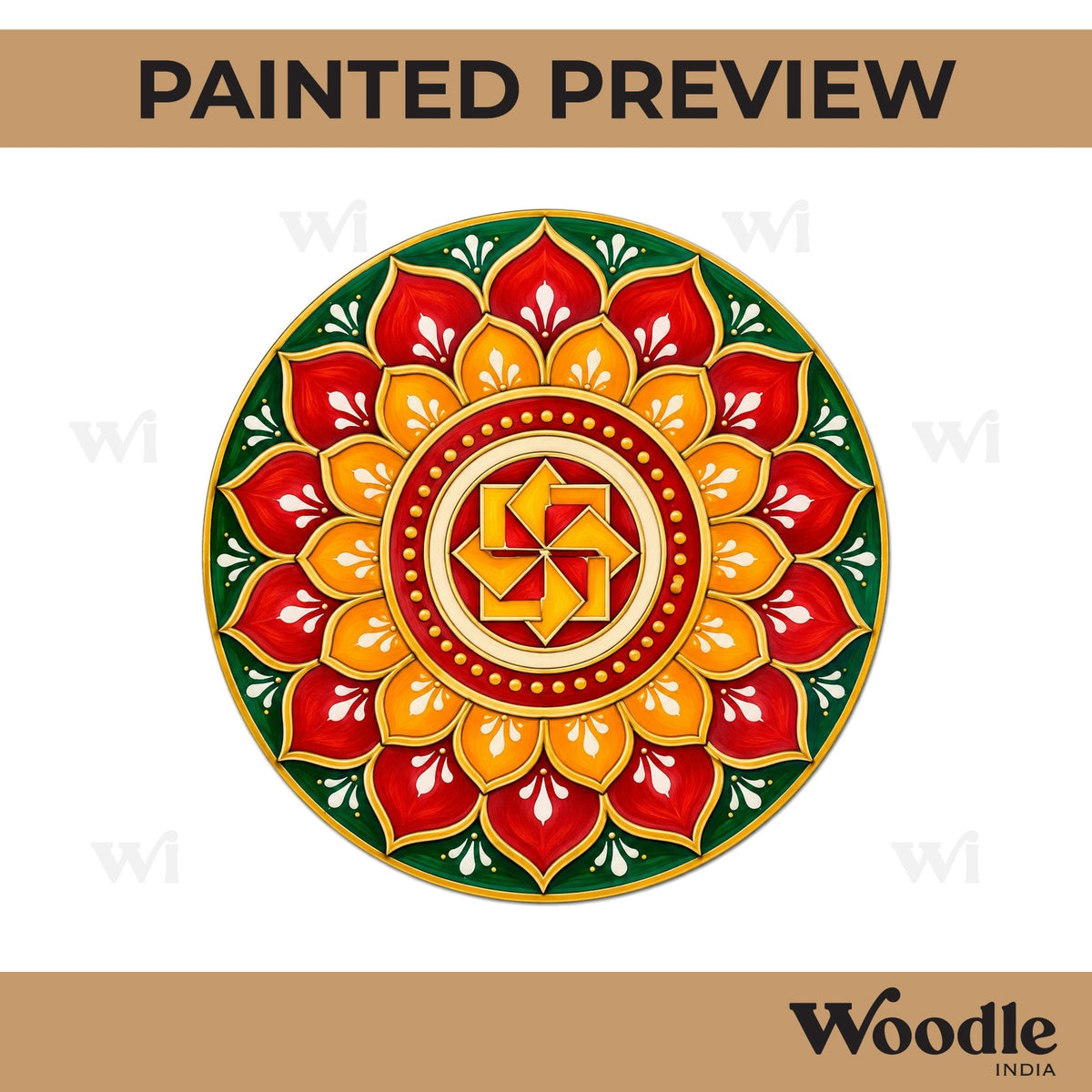 Mandala Pre Marked Round MDF Design 53