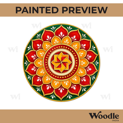 Mandala Pre Marked Round MDF Design 53