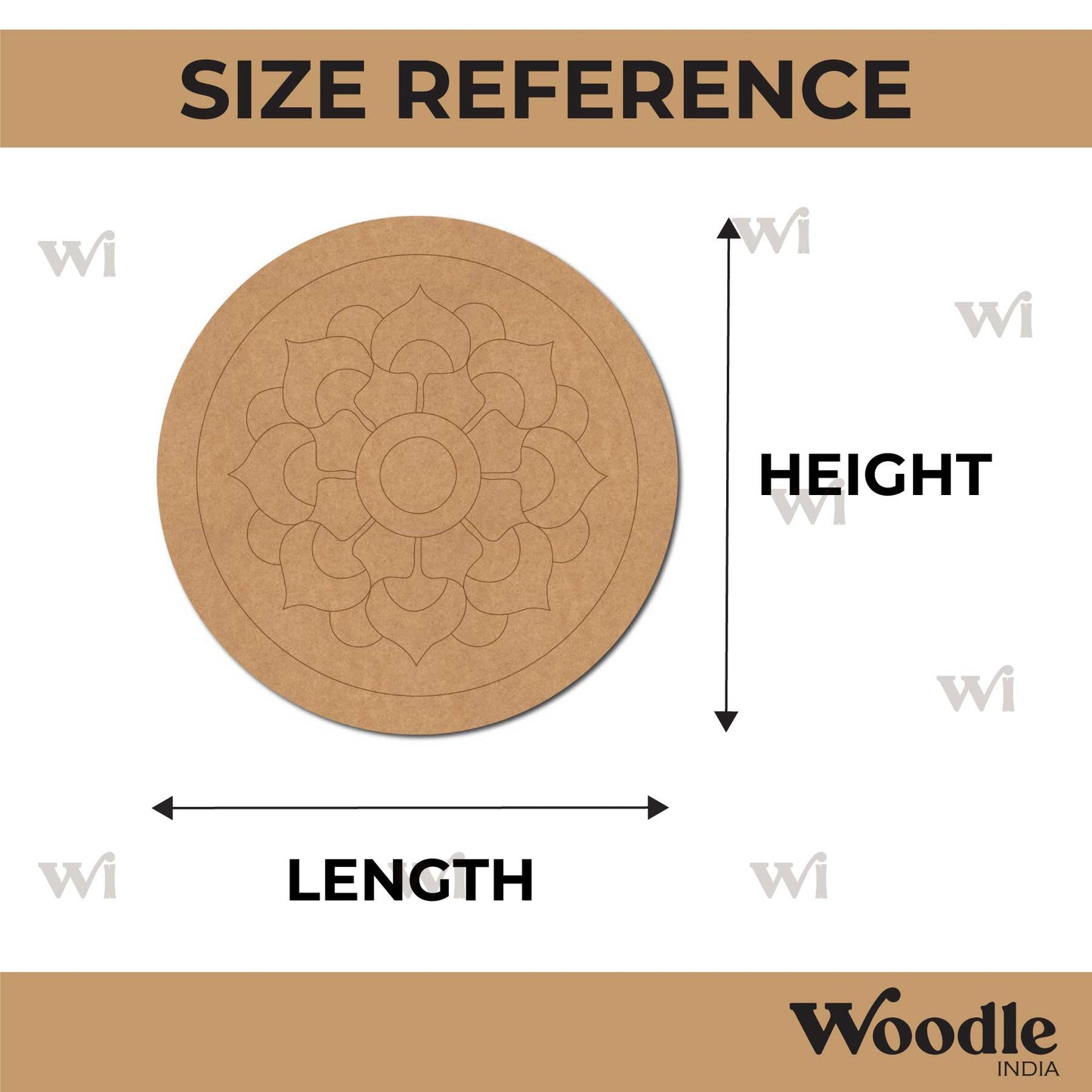 Mandala Pre Marked Round MDF Design 54