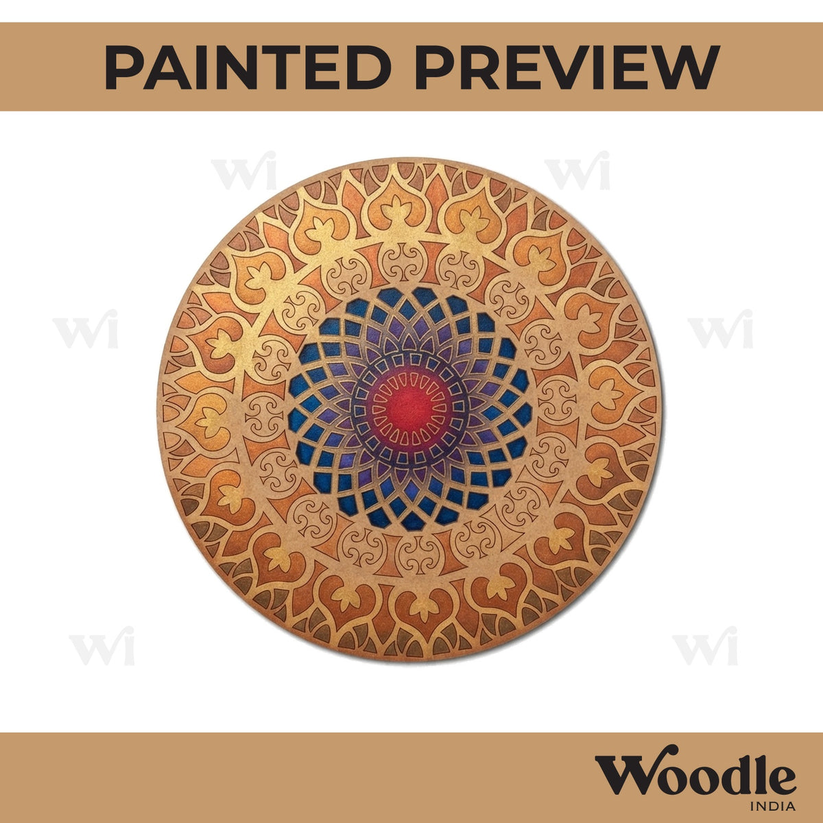 Mandala Pre Marked Round MDF Design 55
