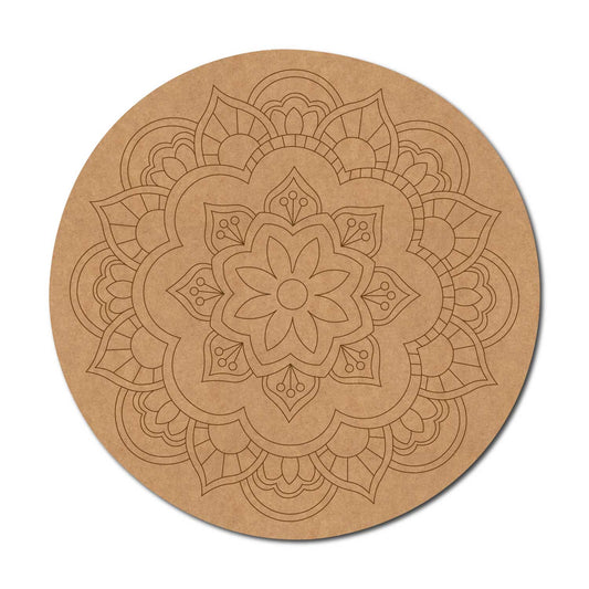 Mandala Pre Marked Round MDF Design 57