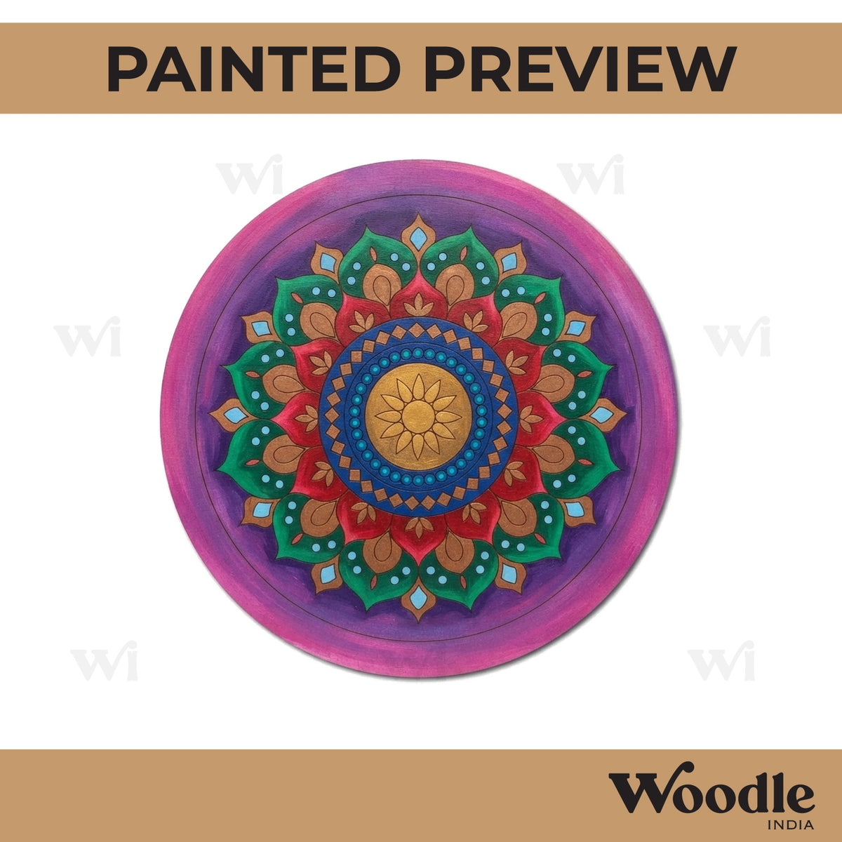 Mandala Pre Marked Round MDF Design 58