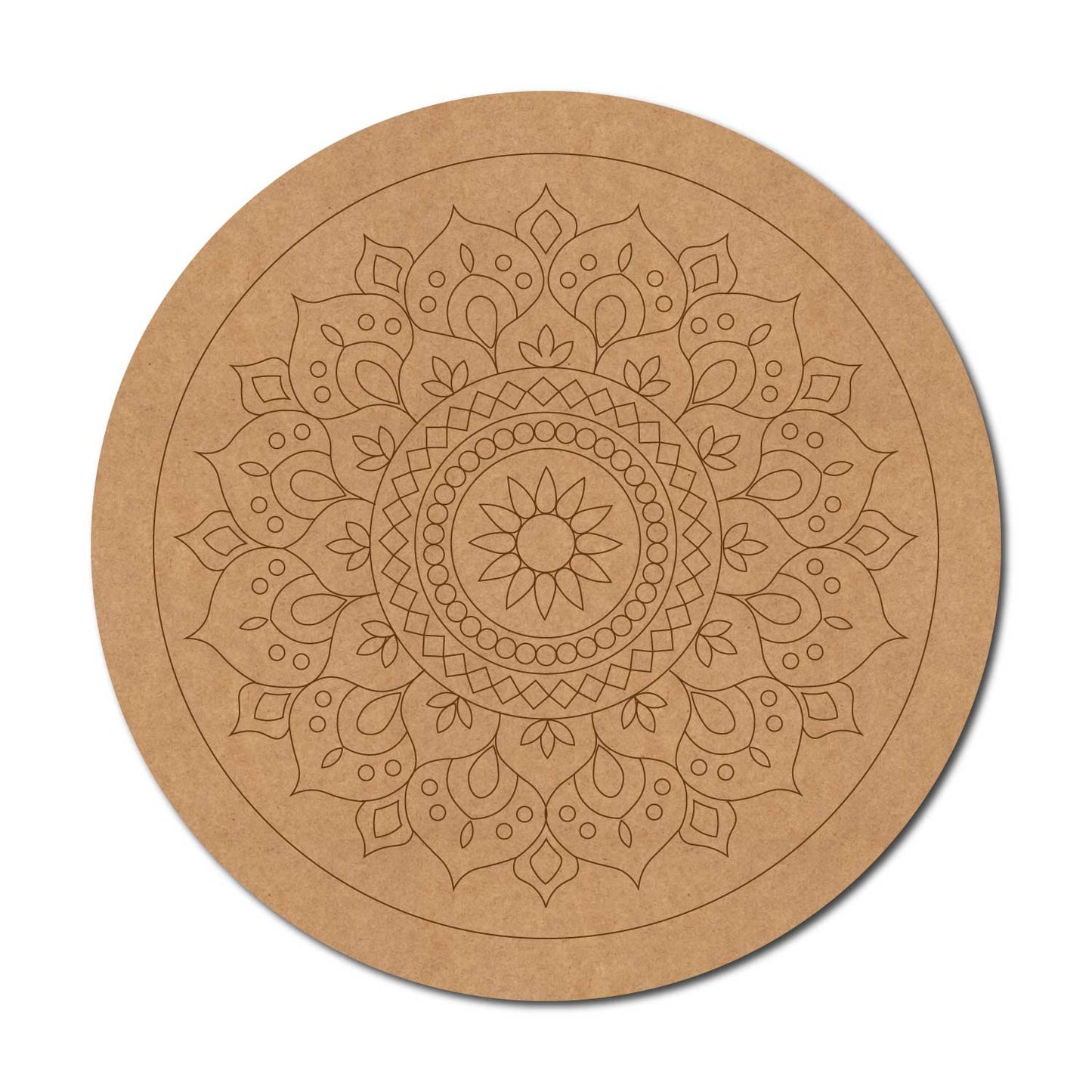 Mandala Pre Marked Round MDF Design 58