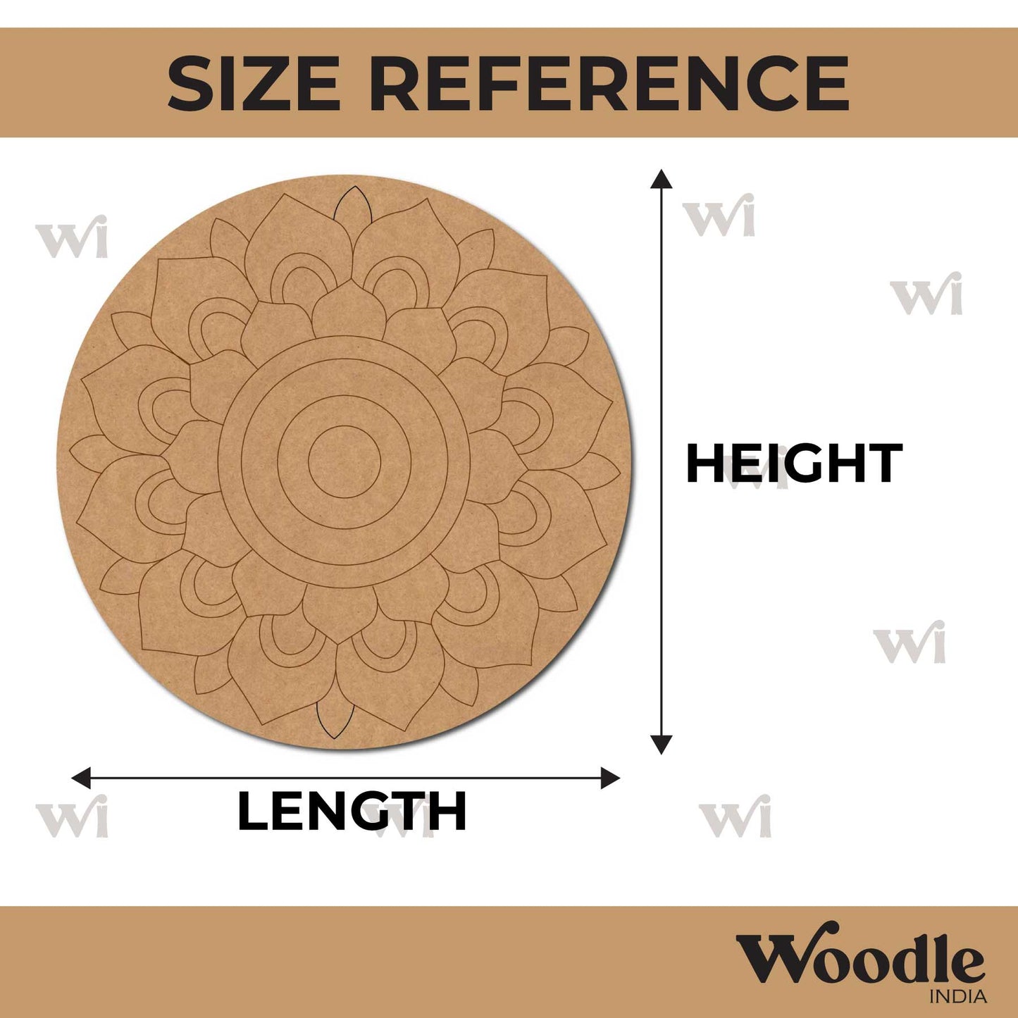 Mandala Pre Marked Round MDF Design 59