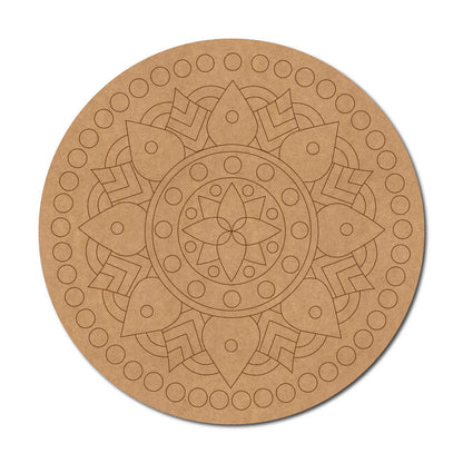 Mandala Pre Marked Round MDF Design 60