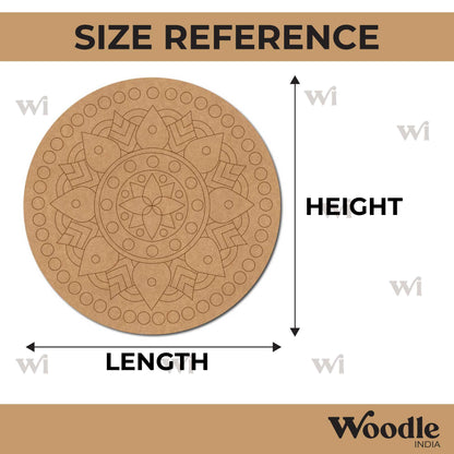 Mandala Pre Marked Round MDF Design 60