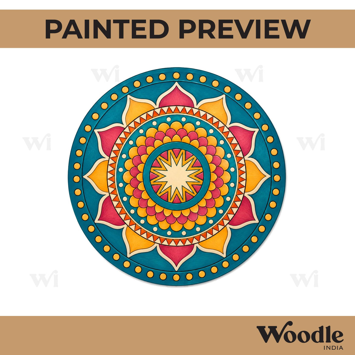 Mandala Pre Marked Round MDF Design 61