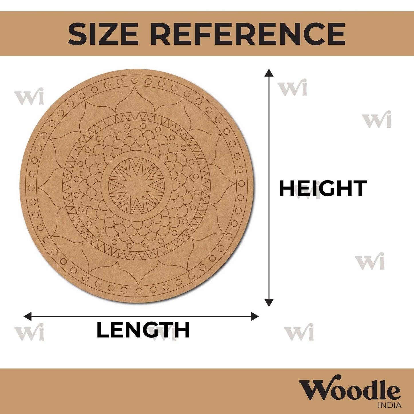 Mandala Pre Marked Round MDF Design 61