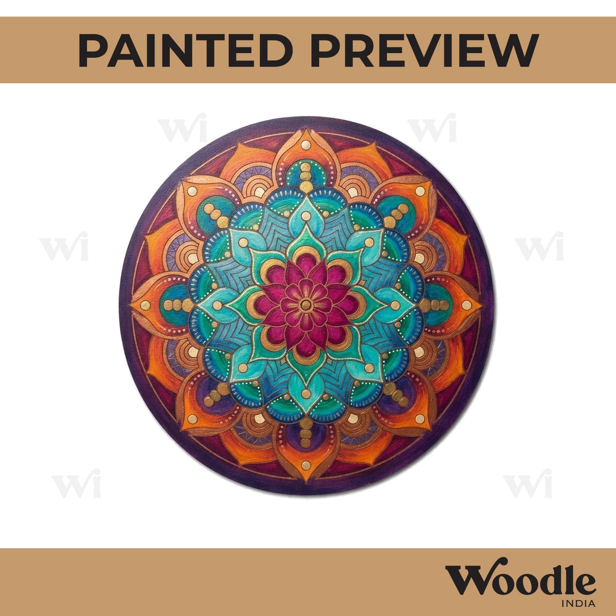 Mandala Pre Marked Round MDF Design 62