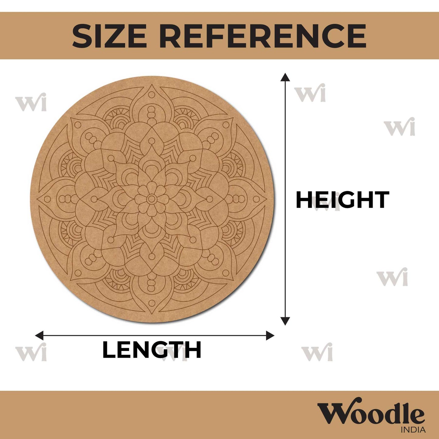 Mandala Pre Marked Round MDF Design 62