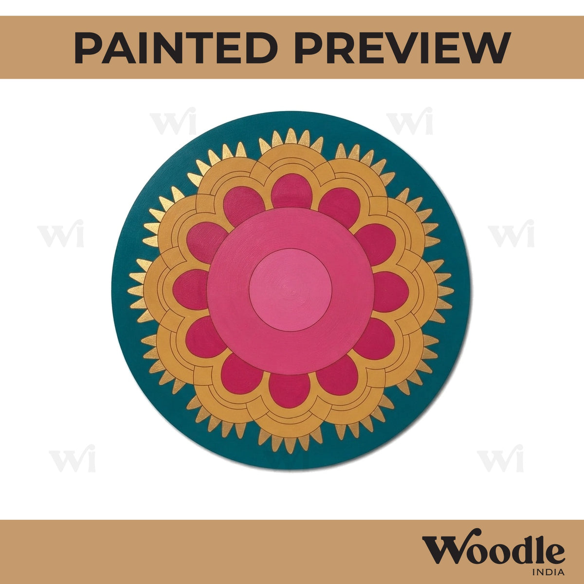 Mandala Pre Marked Round MDF Design 63