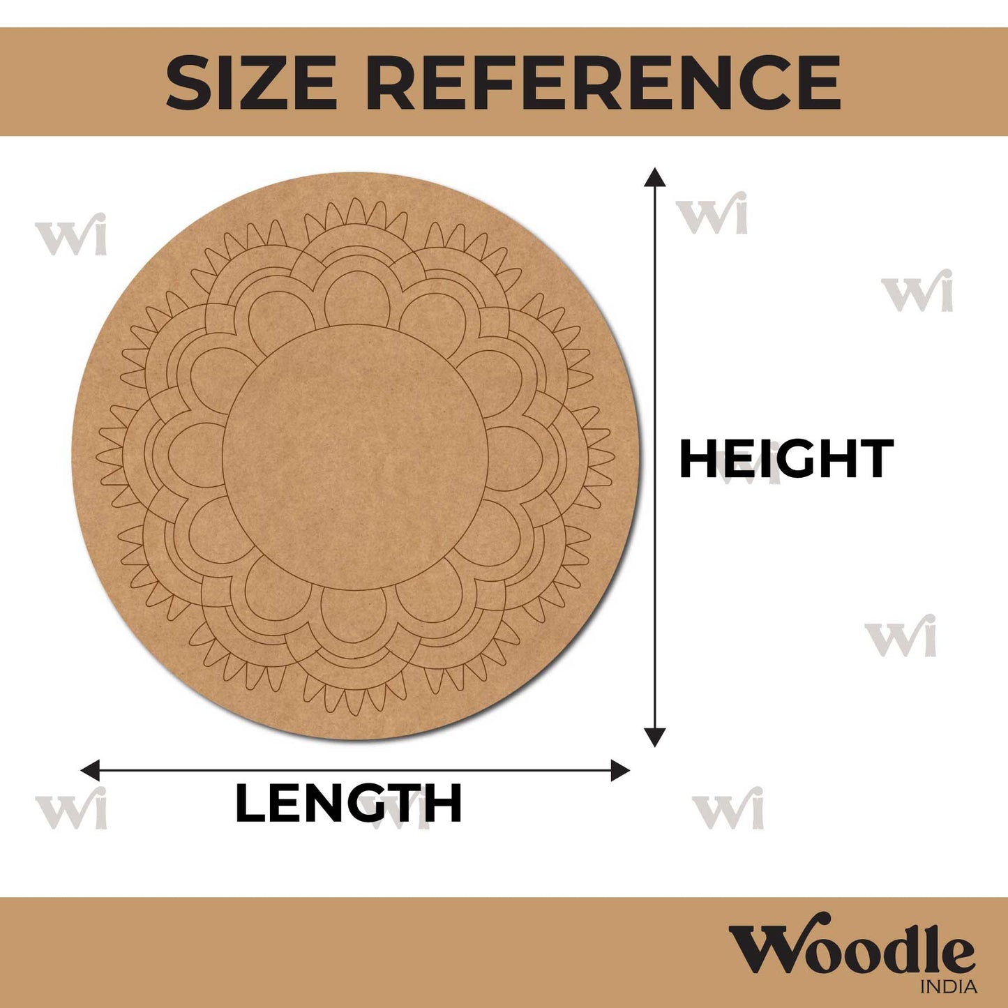 Mandala Pre Marked Round MDF Design 63