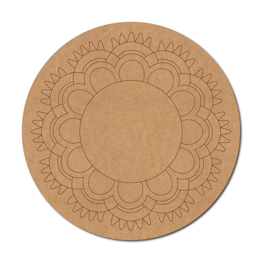 Mandala Pre Marked Round MDF Design 63