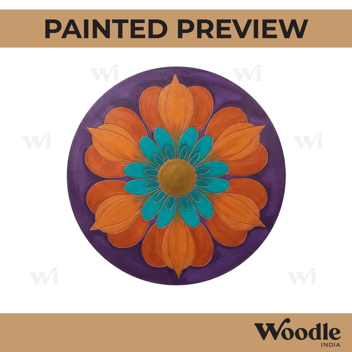Mandala Pre Marked Round MDF Design 65