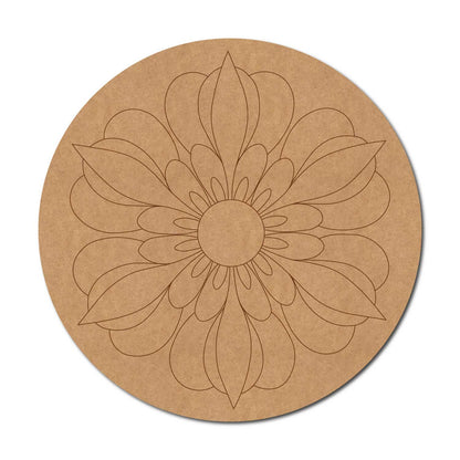 Mandala Pre Marked Round MDF Design 65