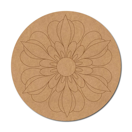 Mandala Pre Marked Round MDF Design 65
