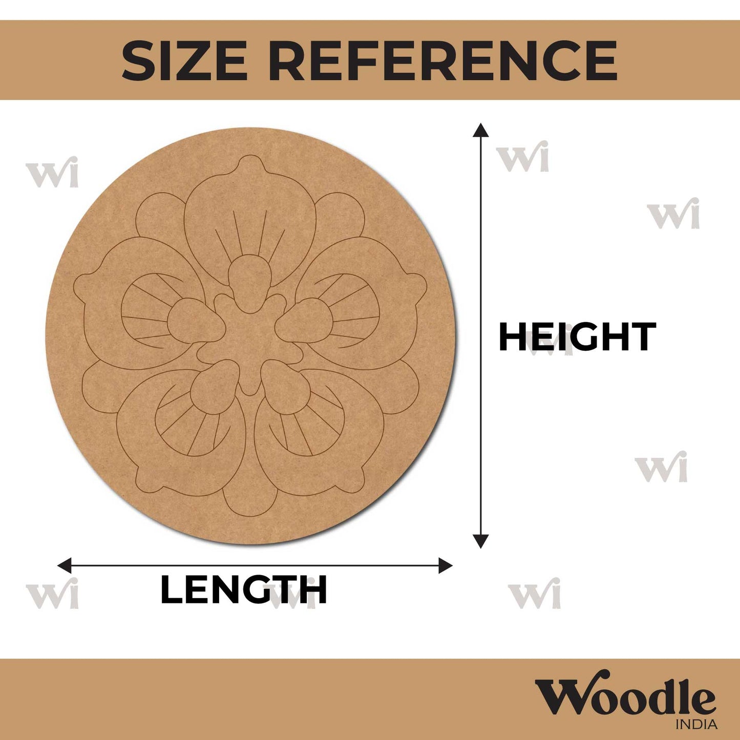 Mandala Pre Marked Round MDF Design 67