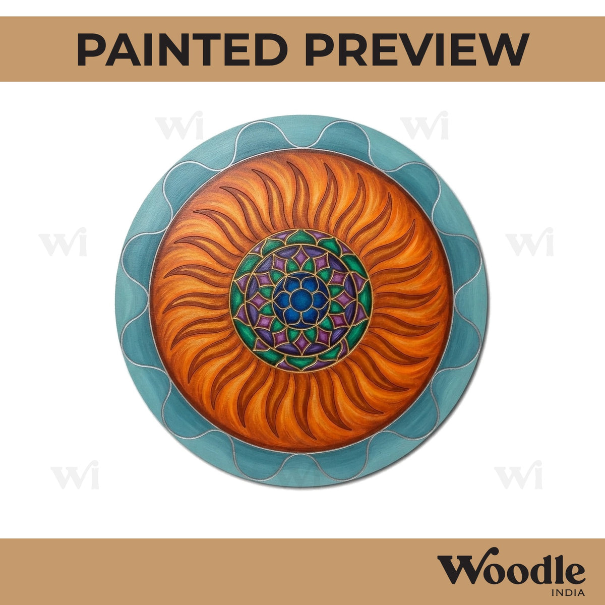 Mandala Pre Marked Round MDF Design 68