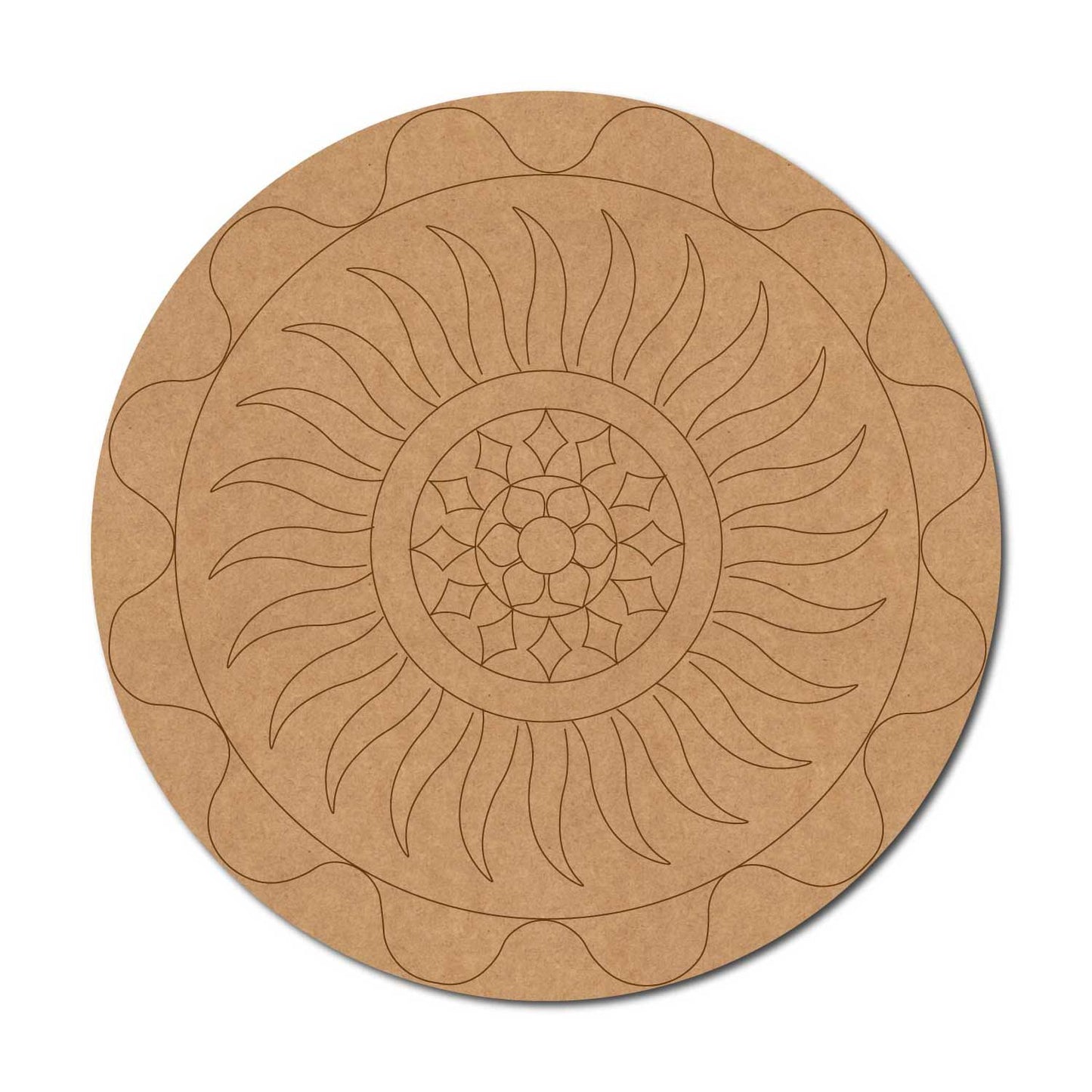 Mandala Pre Marked Round MDF Design 68
