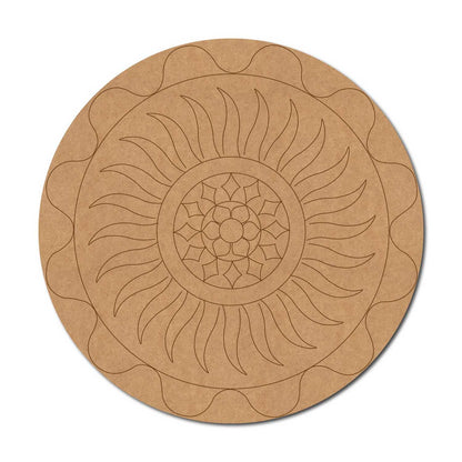 Mandala Pre Marked Round MDF Design 68