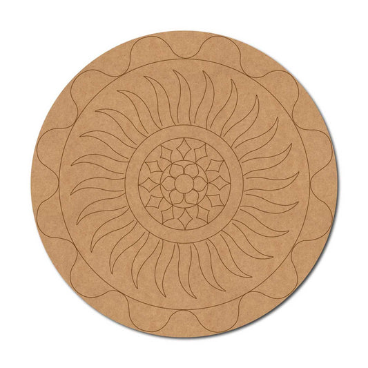Mandala Pre Marked Round MDF Design 68