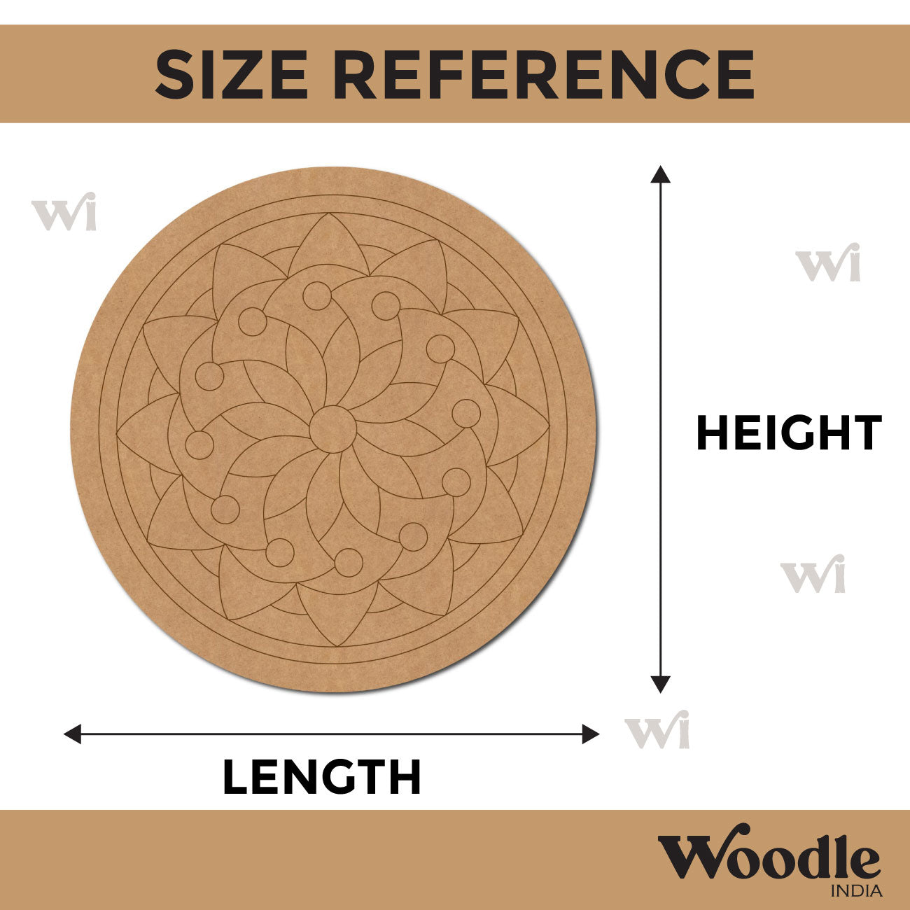 Mandala Pre Marked Round MDF Design 6