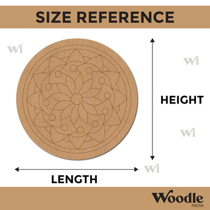 Mandala Pre Marked Round MDF Design 6