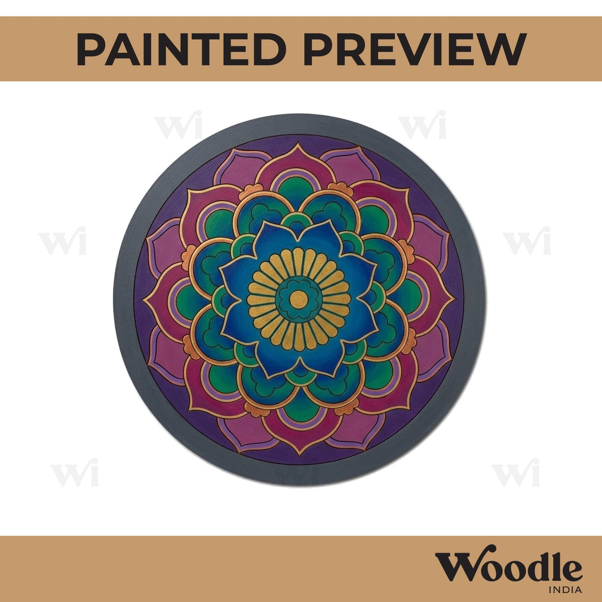 Mandala Pre Marked Round MDF Design 7