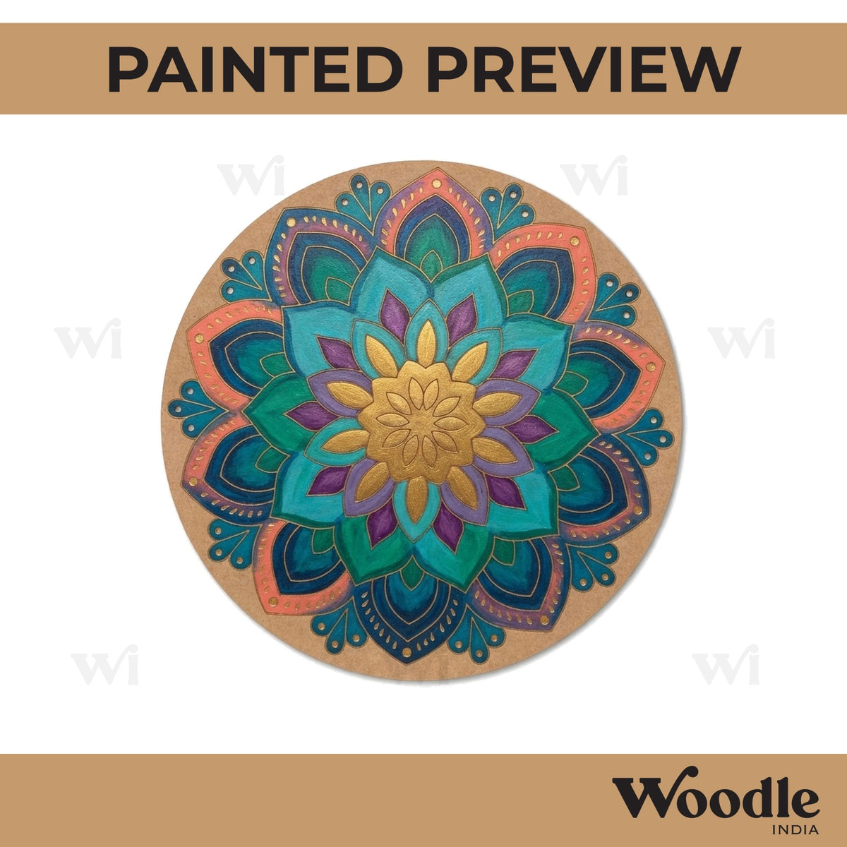 Mandala Pre Marked Round MDF Design 70