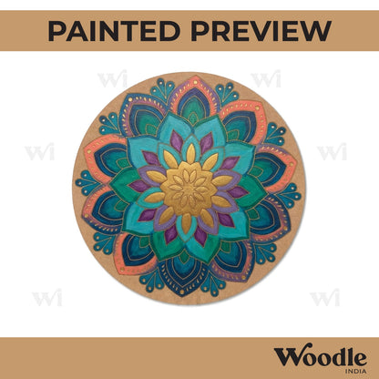 Mandala Pre Marked Round MDF Design 70