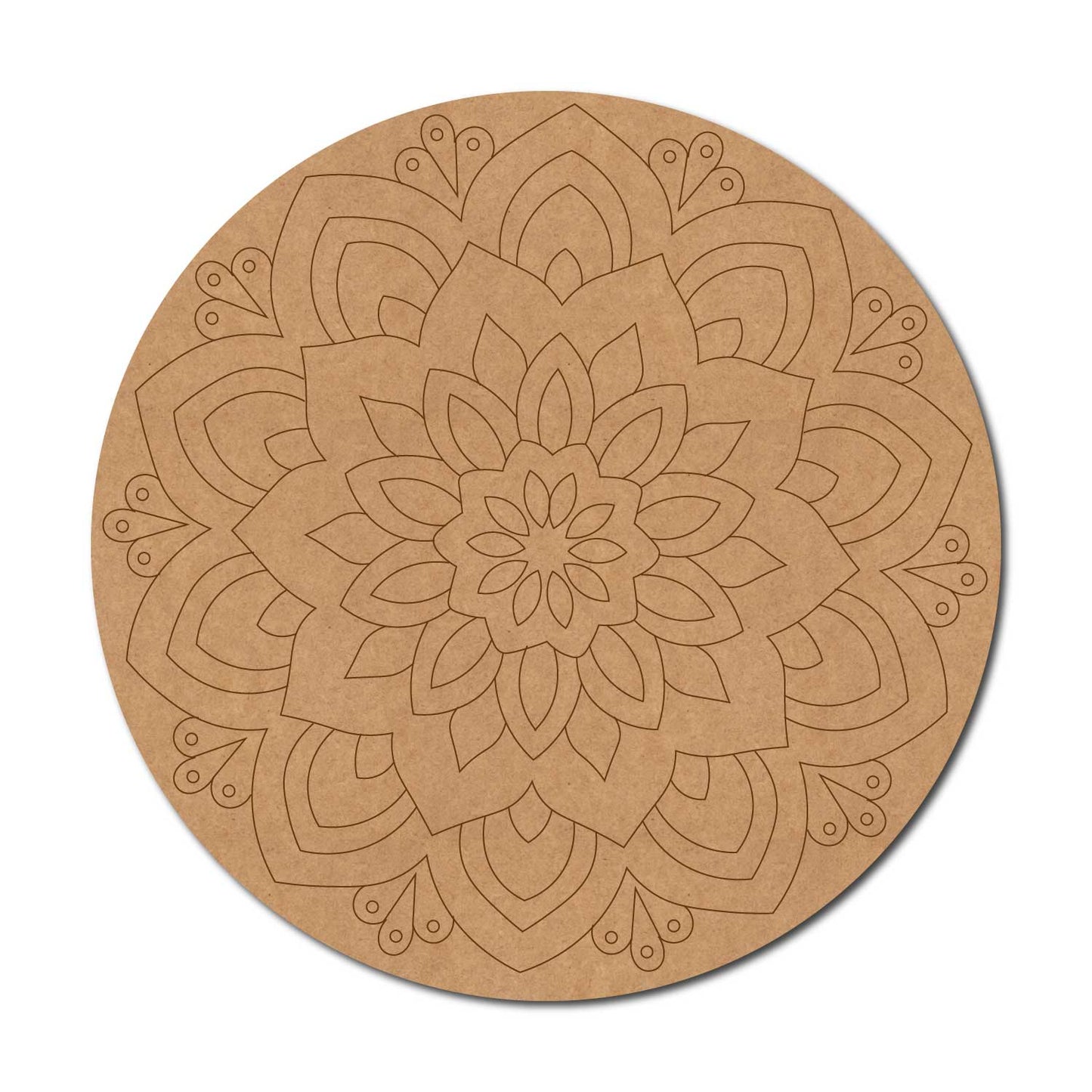 Mandala Pre Marked Round MDF Design 70