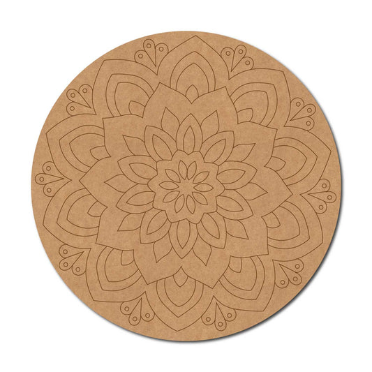 Mandala Pre Marked Round MDF Design 70