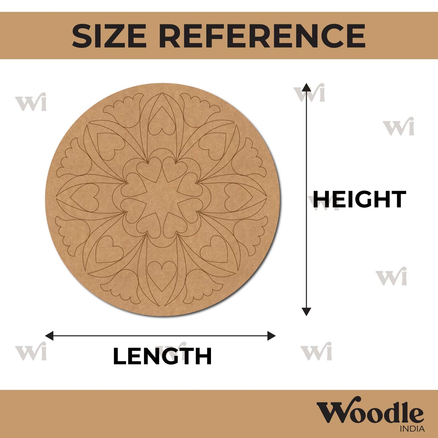 Mandala Pre Marked Round MDF Design 71