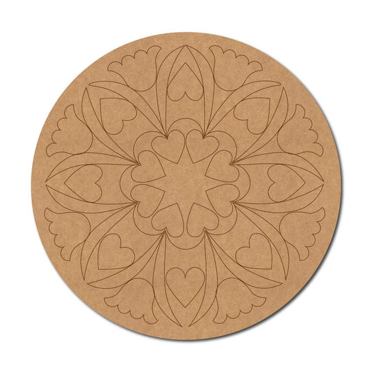 Mandala Pre Marked Round MDF Design 71