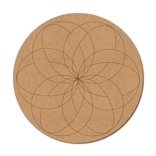 Mandala Pre Marked Round MDF Design 73