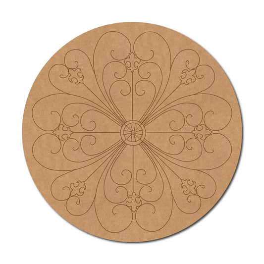 Mandala Pre Marked Round MDF Design 74