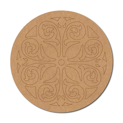 Mandala Pre Marked Round MDF Design 75