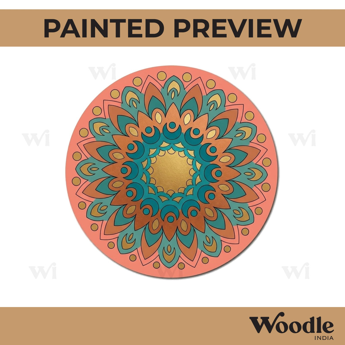 Mandala Pre Marked Round MDF Design 76
