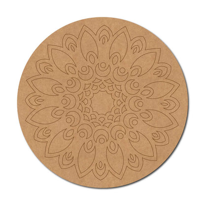 Mandala Pre Marked Round MDF Design 76
