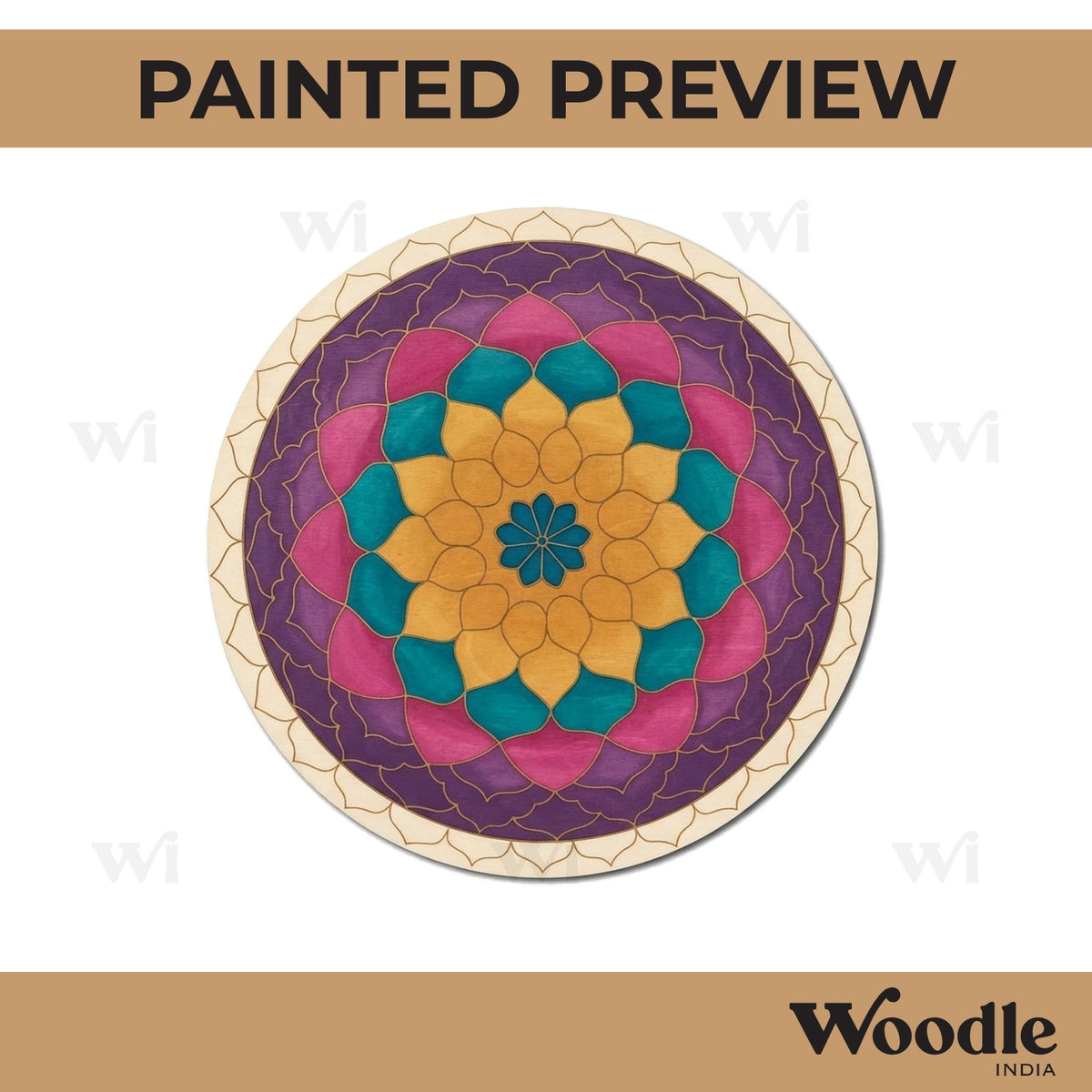 Mandala Pre Marked Round MDF Design 77