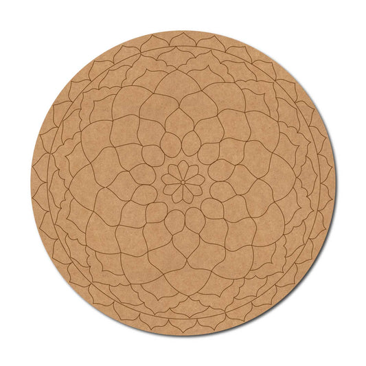 Mandala Pre Marked Round MDF Design 77