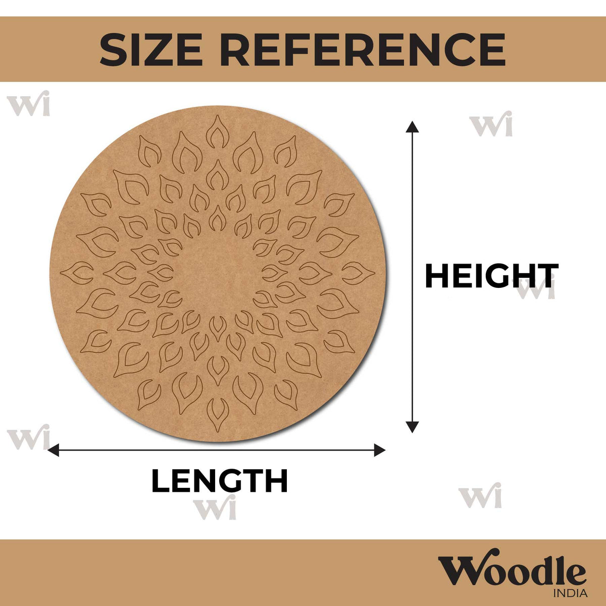 Mandala Pre Marked Round MDF Design 78