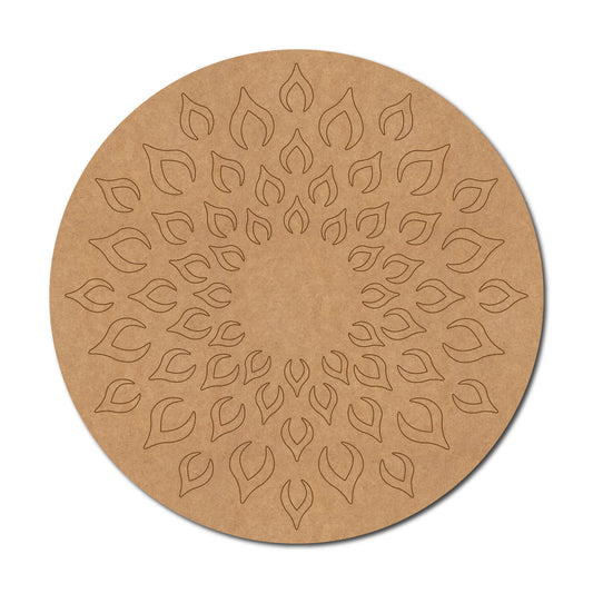 Mandala Pre Marked Round MDF Design 78