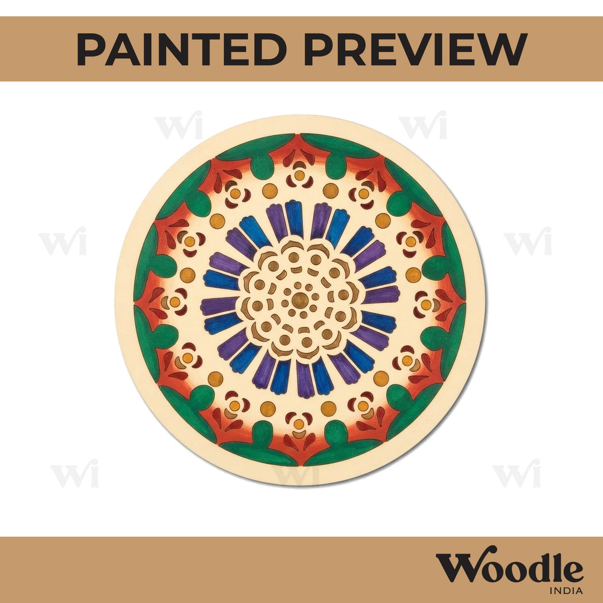 Mandala Pre Marked Round MDF Design 79