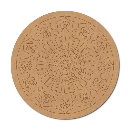 Mandala Pre Marked Round MDF Design 79