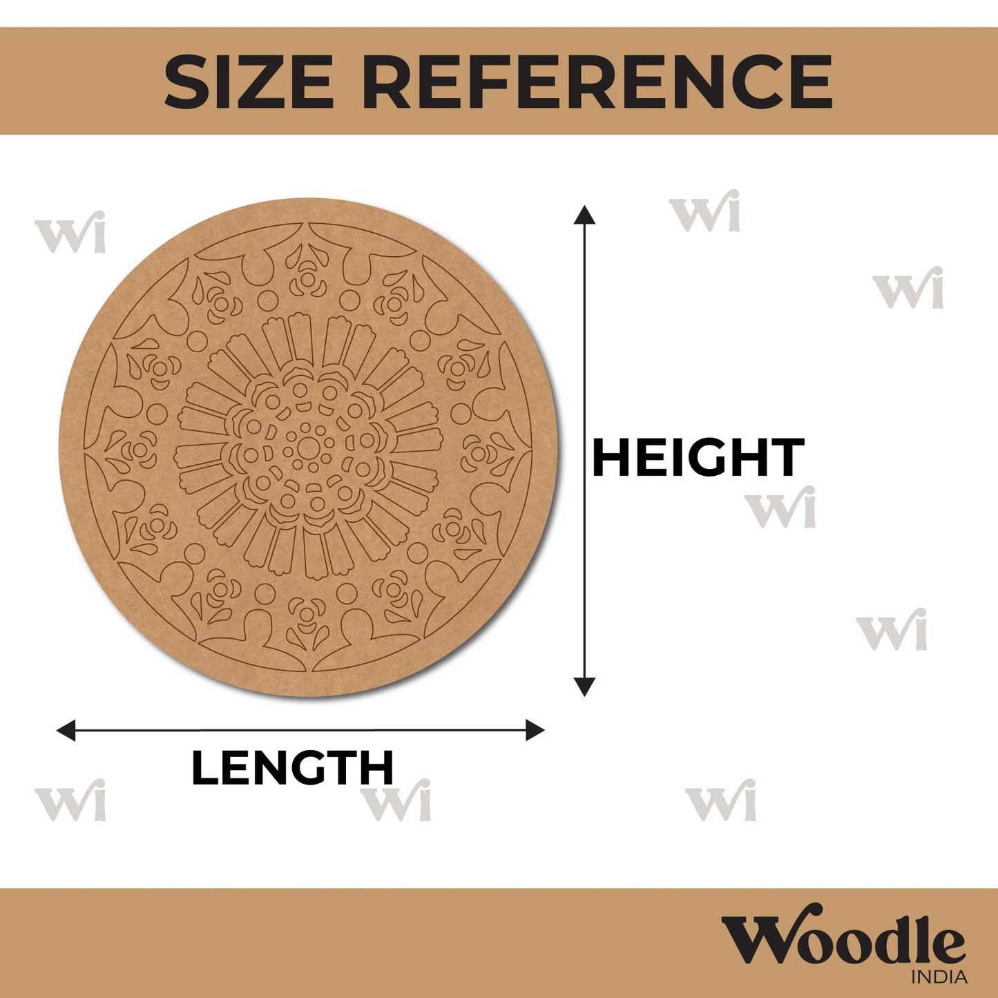 Mandala Pre Marked Round MDF Design 79