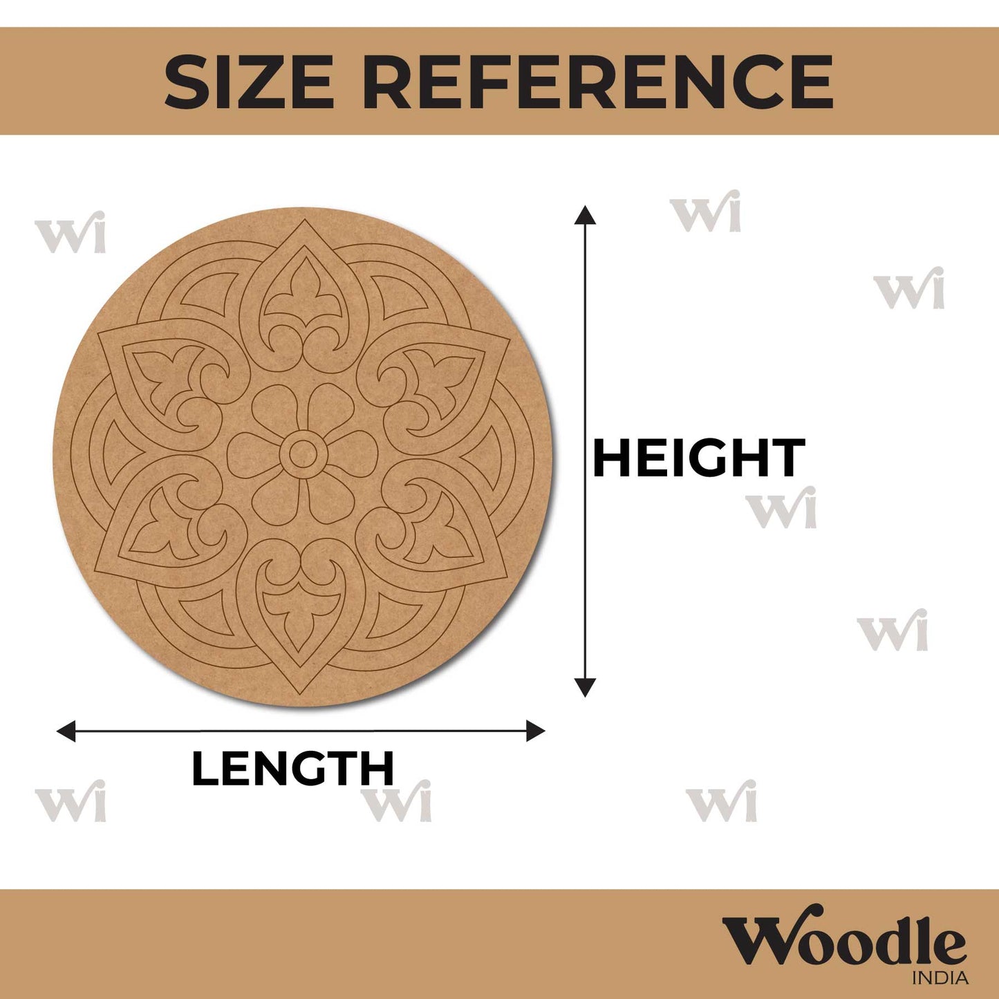 Mandala Pre Marked Round MDF Design 82