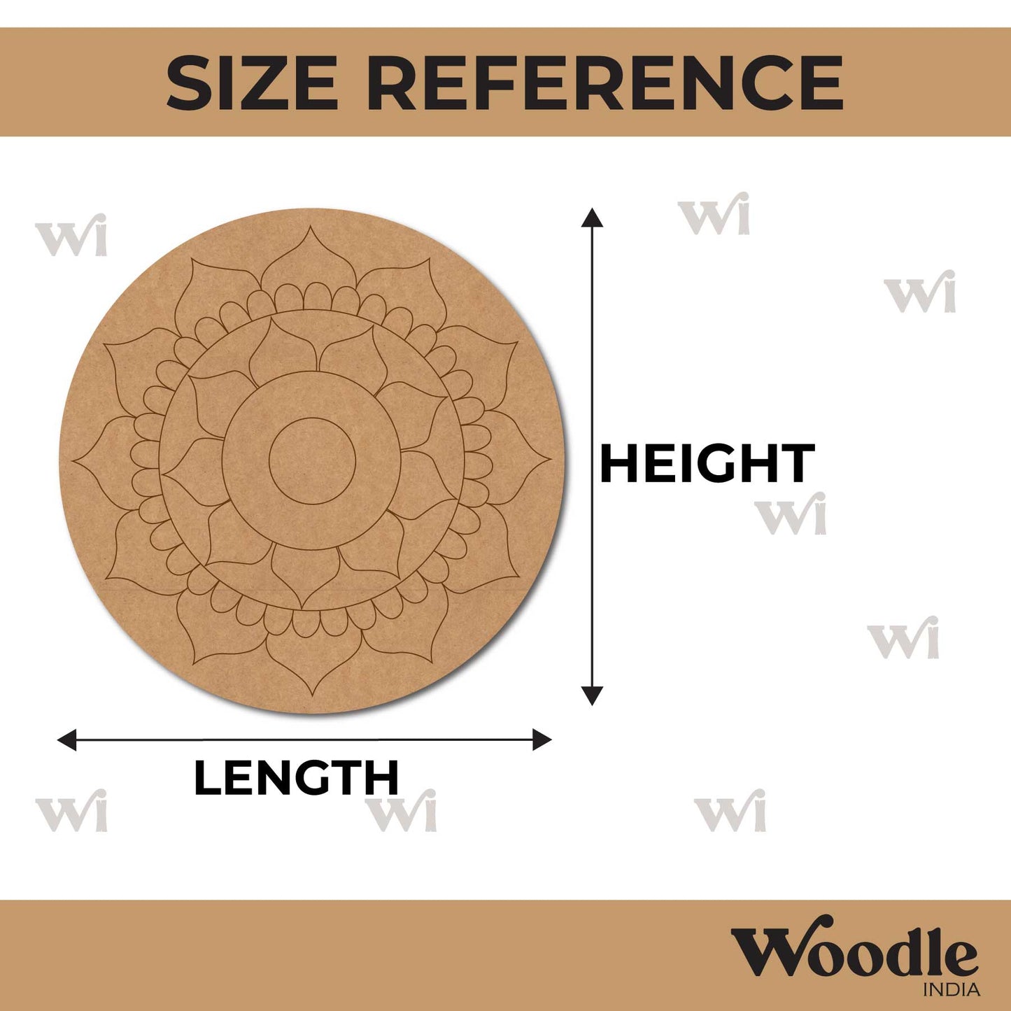 Mandala Pre Marked Round MDF Design 83