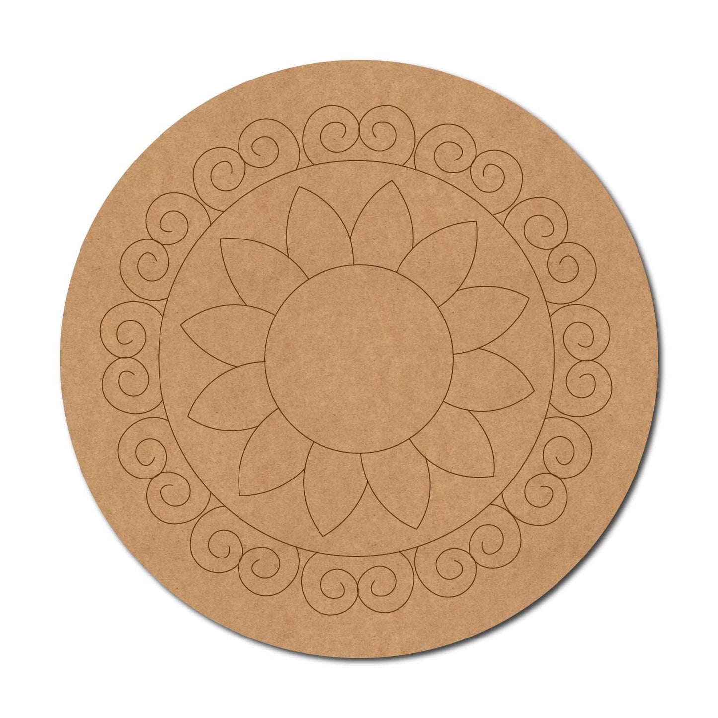 Mandala Pre Marked Round MDF Design 84